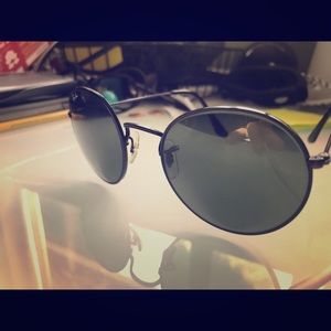 Ray bans gradient black metal glasses
